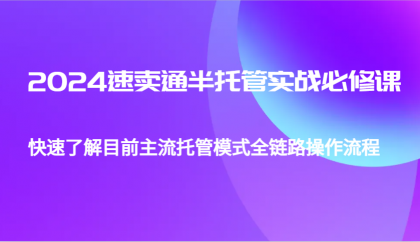 2024速卖通半托管从0到1实战必修课，帮助你快速了解目前主流托管模式全链路操作流程-颜夕资源网-第18张图片