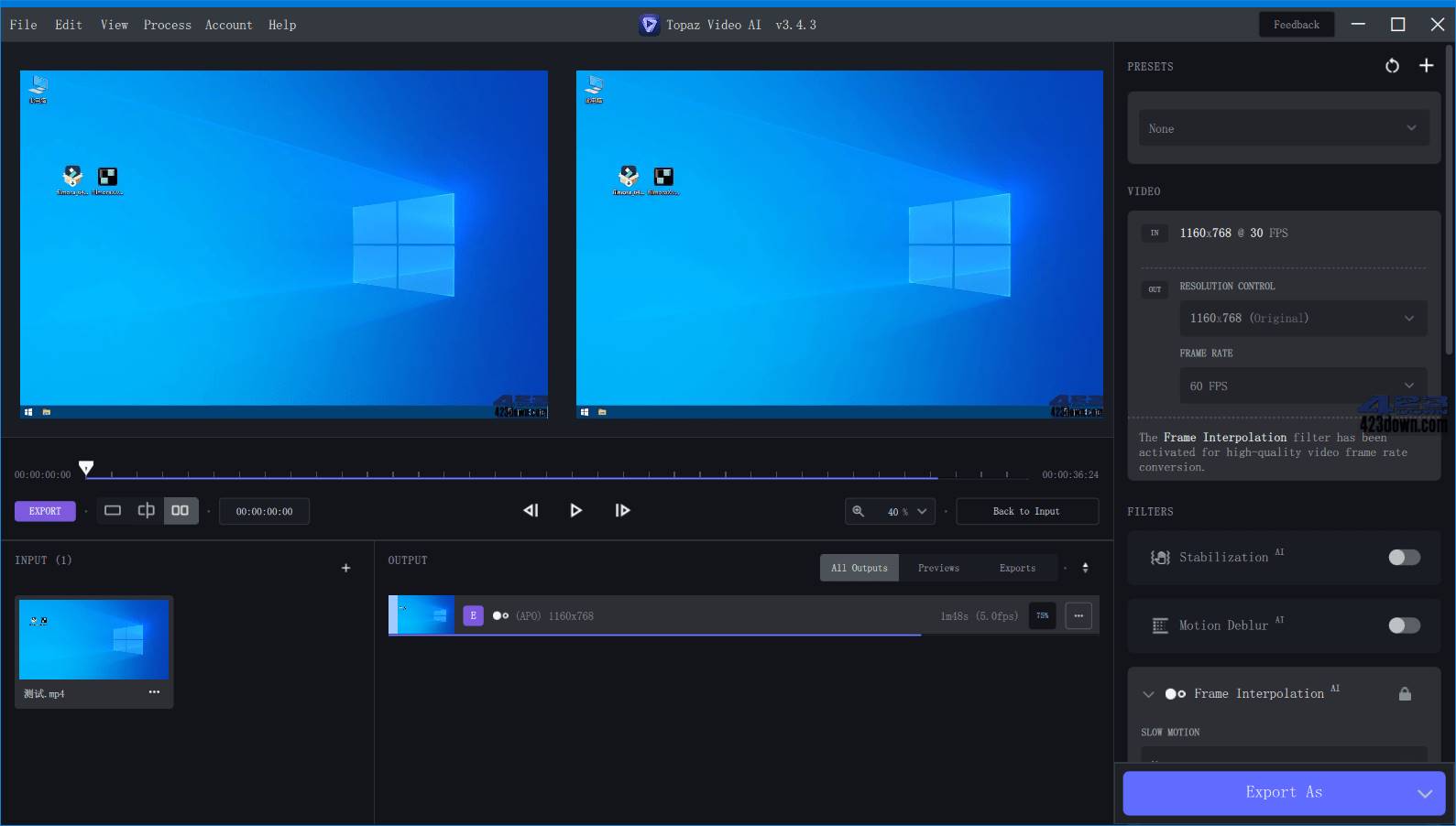 Topaz Video AI(免费视频增强工具) v6.1.0 / 6.2.0 英文便携版-颜夕资源网-第18张图片