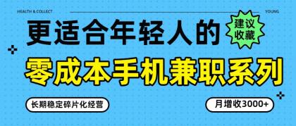零成本手机兼职系列，长期稳定碎片化经营，月增收3000+-颜夕资源网-第18张图片